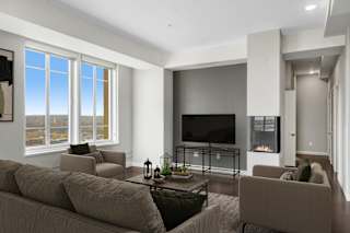 Living Room With TV at Custom House, Minnesota