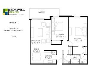 Harriet Floor Plan at Shoreview Grand, Shoreview, 55126
