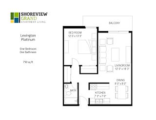 Lexington Platinum Floor Plan at Shoreview Grand, Minnesota, 55126