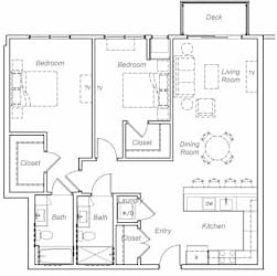 Barrett-N Floor plan at Overlook on the Creek, Minnetonka, MN