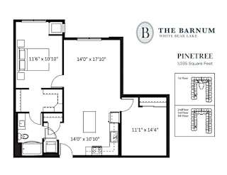 1BedDenPinetree at The Barnum Apartments, MN, 55110