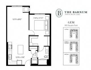 1BedGem3 at The Barnum Apartments, White Bear Lake, MN,  55110