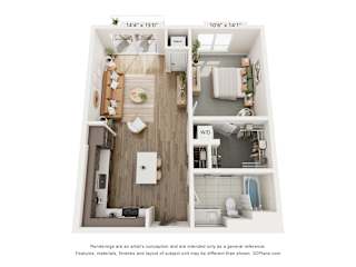 1 bed 1 bath F at Olivine Apartments, Minnesota, 55386