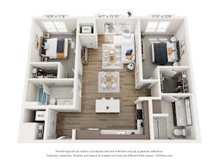 2 bed 2 bath G at Olivine Apartments, Victoria, Minnesota