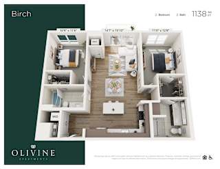 2 bed 2 bath F at Olivine Apartments, Victoria 55386