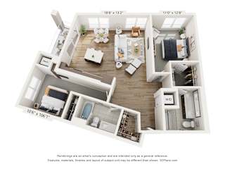 2 bed 2 bath I at Olivine Apartments, Minnesota