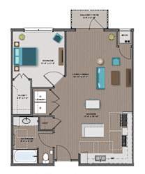 Benz Floor Plan at The Edison at Rice Creek I and II, Shoreview, 55126