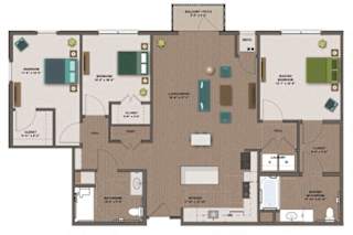 Wright II Floor Plan at The Edison at Rice Creek I and II, Shoreview, MN