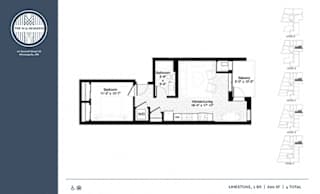 Limestone Floor Plan at The M on Hennepin, Minneapolis, MN