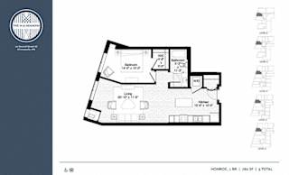 Monroe Floor Plan at The M on Hennepin, Minneapolis, Minnesota