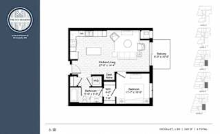 Nicollet Floor Plan at The M on Hennepin, Minneapolis