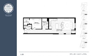 Ritz Floor Plan at The M on Hennepin, Minneapolis, MN, 55414