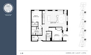 Lourdes Floor Plan at The M on Hennepin, Minneapolis, MN, 55414