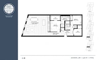 Audubon Floor Plan at The M on Hennepin, Minneapolis, Minnesota