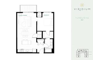 Turquoise Floor Plan at Viridium Apartments, Minneapolis, MN