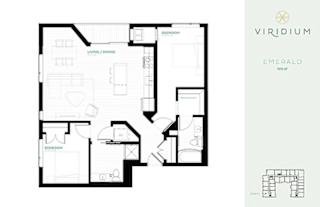 Emerald Floor Plan at Viridium Apartments, Minnesota, 55401