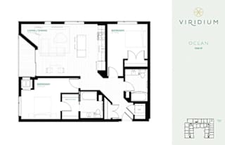 Ocean Floor Plan at Viridium Apartments, Minneapolis, MN 55401