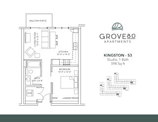 Kingston - S3 Floor Plan at Grove80 Apartments, Minnesota