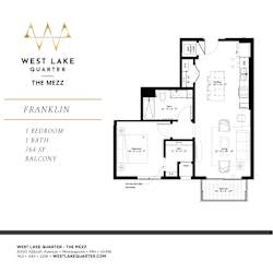Franklin Floor Plan at The Mezz at West Lake Quarter, Minnesota, 55416