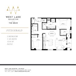 Fitzgerald Floor Plan at The Mezz at West Lake Quarter, Minneapolis Minnesota