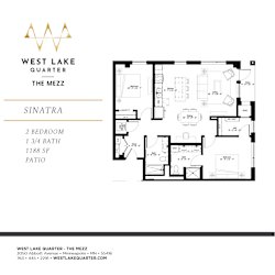 Sinatra Floor Plan at The Mezz at West Lake Quarter, Minneapolis