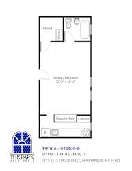 Twin A Floor Plan at The Park Apartments, Minneapolis, 55403