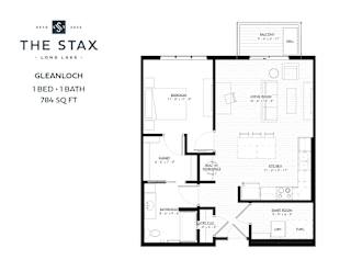 1 Bedroom Gleanloch Floor Plan at The Stax of Long Lake in Long Lake, MN