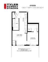 Jefferson Floor Plan at Tyler Street Stacks, Minneapolis Minnesota