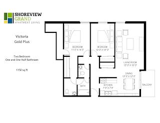 Victoria Gold Plus Floor Plan at Shoreview Grand, Shoreview