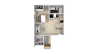 Studio 1 bath Floor Plan at The Maddox Sunnyvale Apartments, Sunnyvale, CA, 94087