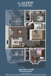 a 3d rendering of a floor plan of a house