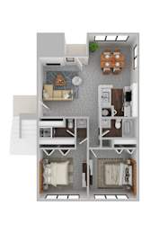 B1 Floor Plan at River Run Apartments, Avon, CO