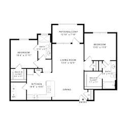 A8 Floor Plan at 901 Rendon, Burleson