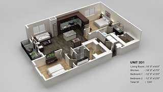 B4 Floor Plan at Infinity on Yorktown, Dallas Texas