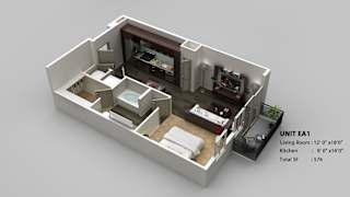 E1 Floor Plan at Infinity on Yorktown, Texas