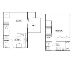 One Bedroom Townhome