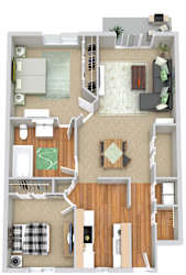 Floor Plan 2 Beds | 1 Bath