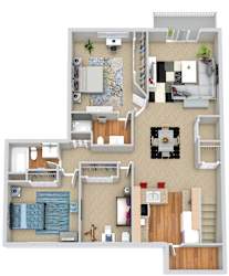 Floor Plan 3 Beds | 2 Baths