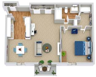 Floor Plan 1 Bed | 1 Bath