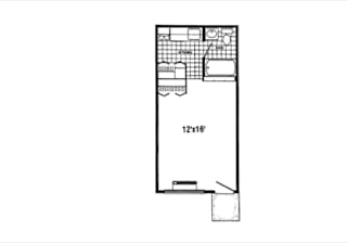 Floor Plan STUDIO | 1 BATH