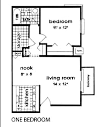 Floor Plan 1 Bed | 1 Bath