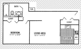 Floor Plan 1 Bed | 1 Bath