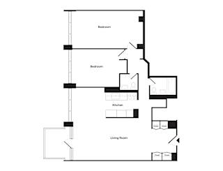 2-bedrooms and 1.5 bathrooms
