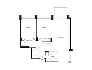 2-bedrooms and 1-bathroom