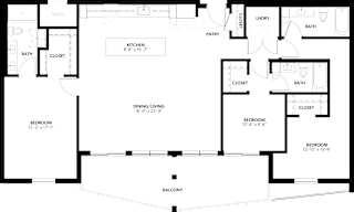3 bedroom 2 bath B at The Pearl, Fort Wayne, Indiana