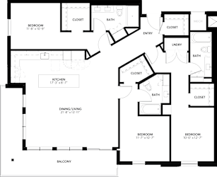3 bedroom 2 bath at The Pearl, Fort Wayne, IN