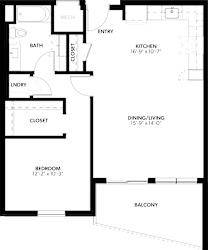 1 bedroom 1 bath B at The Pearl, Indiana