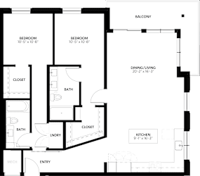 2 bedroom 2 bath at The Pearl, Indiana 46802