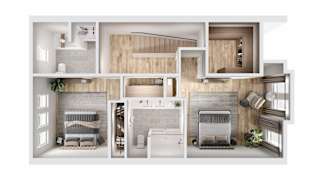A series of images showing different rooms of a house.