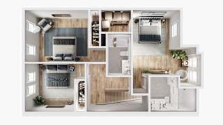 A series of images showing different rooms of a house.